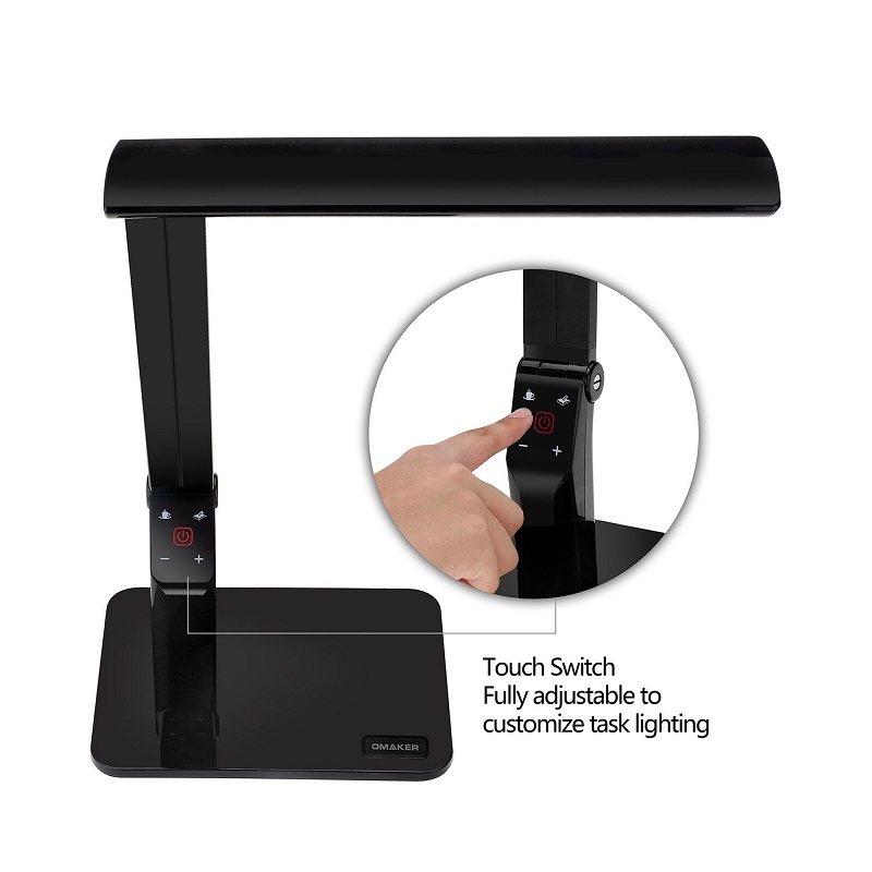 1689 USB Dimmable Moderne Black Folding Coffee Restaurant Mapble Led Desk Light CC Bord Lamp