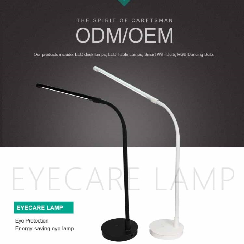 518 dirigeret Desk Reaging Lamp Computer Light med USB Port Fleksible Gooseneck Eye Care lampe